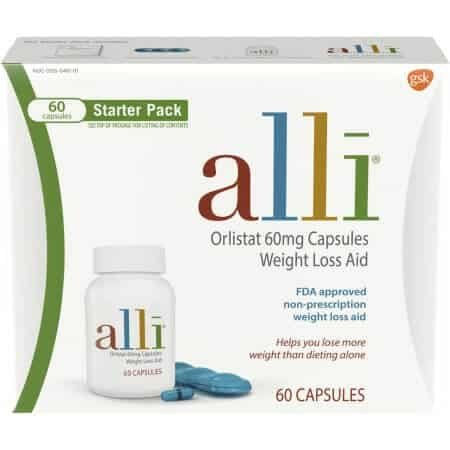 Alli review — orlistat capsule packaging