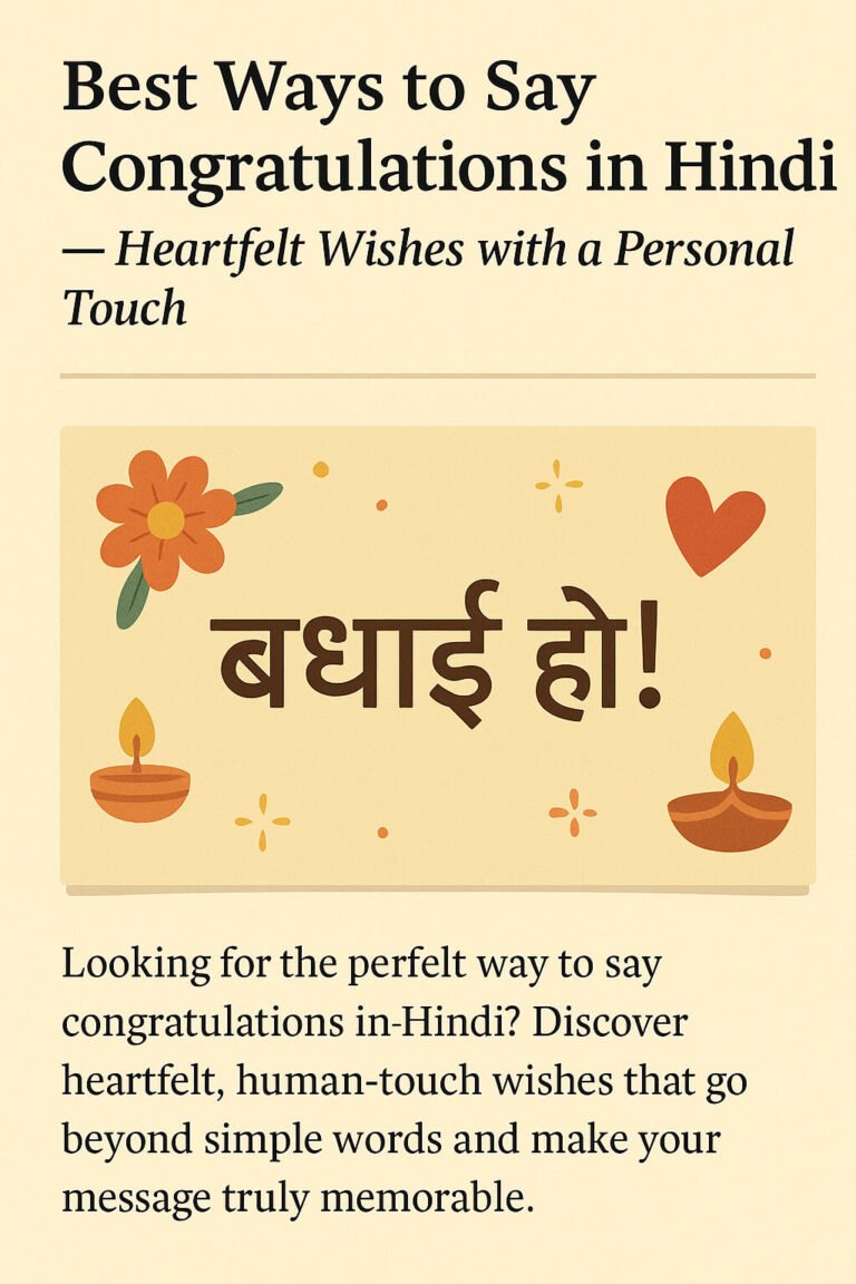 Best - Best Ways to Say Congratulations in Hindi — Heartfelt Wishes with a Personal Touch