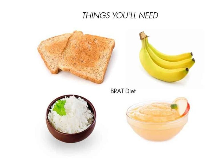 BRAT diet bananas rice applesauce toast