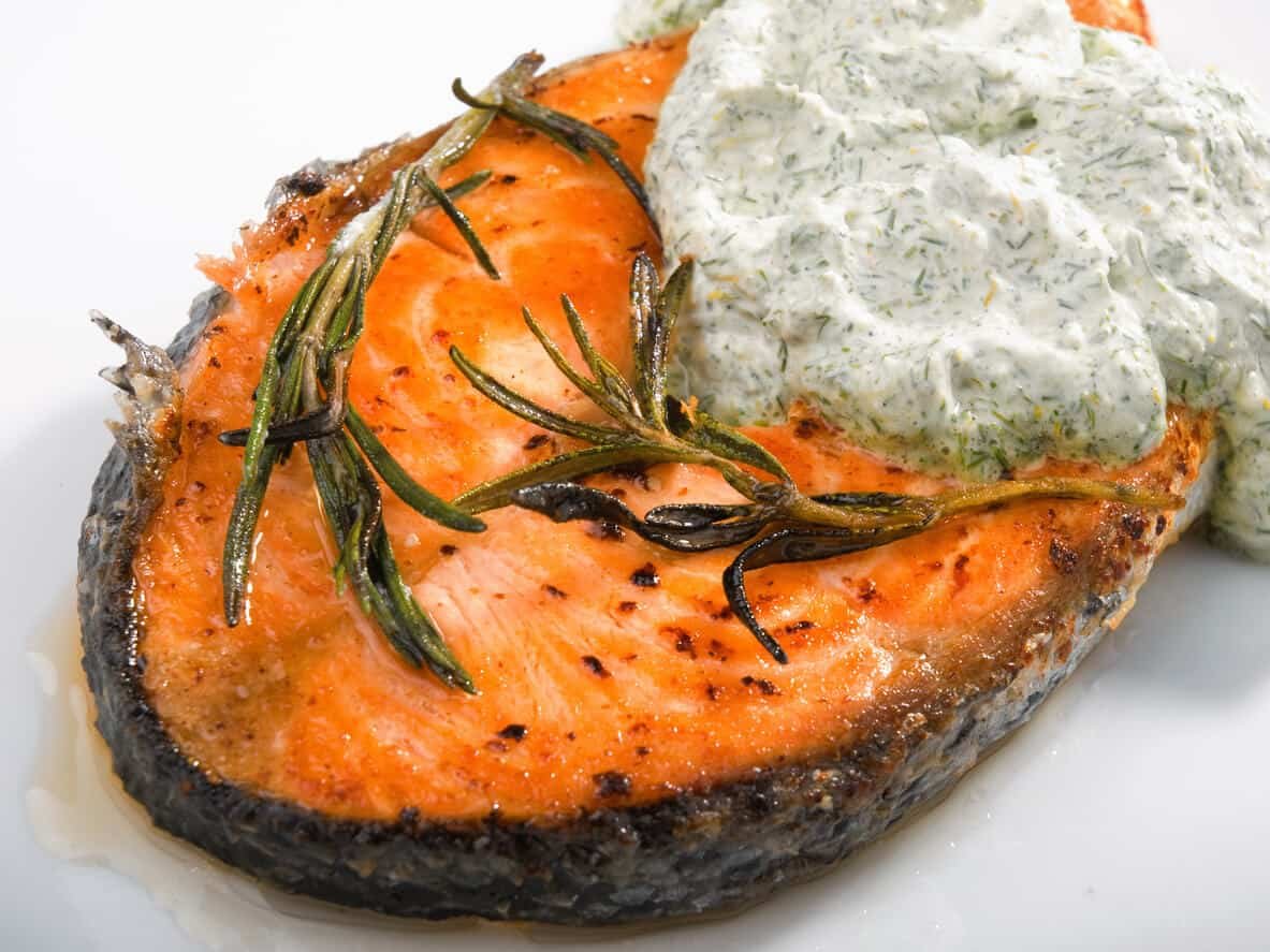 baked salmon with dijon mustard dill sauce