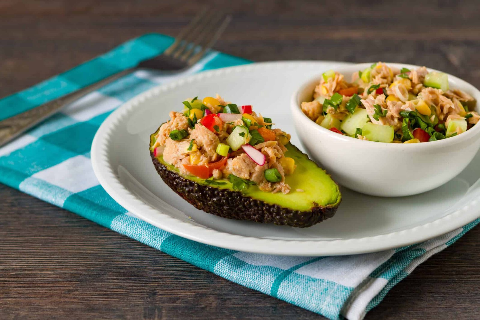 curried chicken salad stuffed avocados