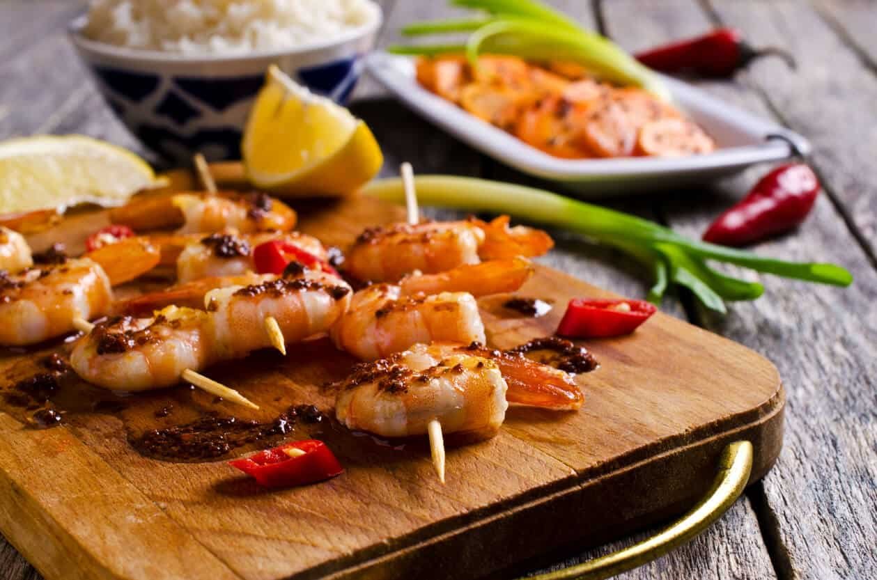 lemon chili shrimp kabobs