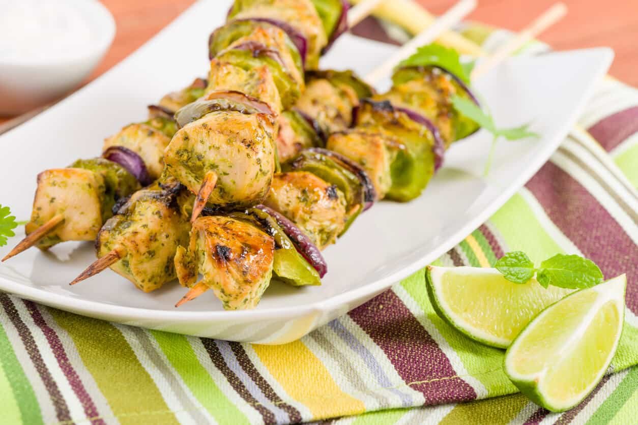 lemon cilantro chicken kabobs