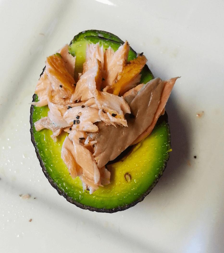 salmon avocado boats