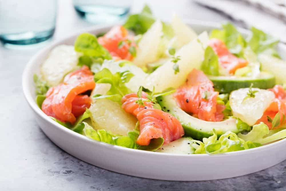 Avocado grapefruit salmon