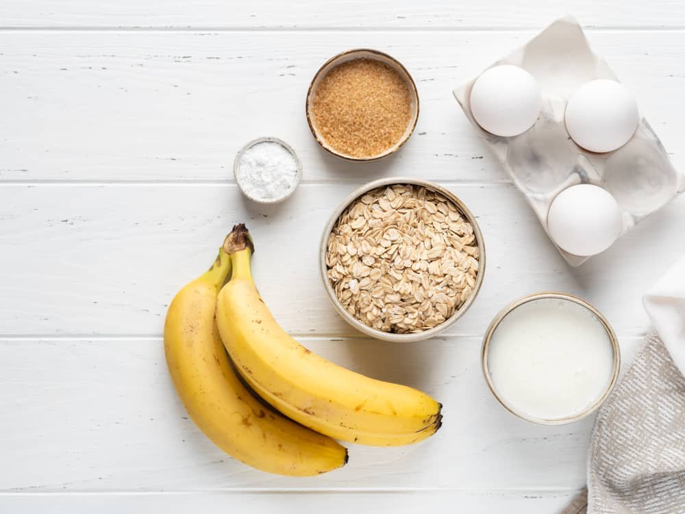 Baked banana oatmeal