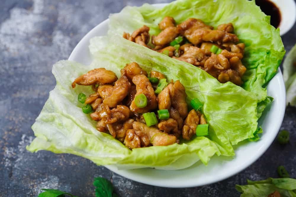 Chicken curry lettuce wraps