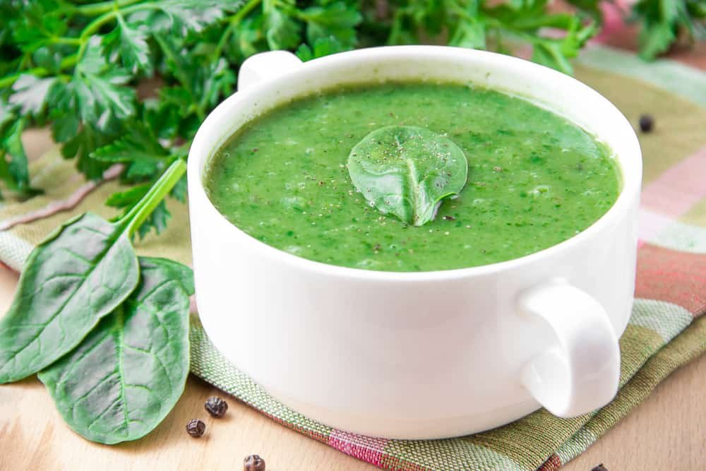 Creamy spinach soup
