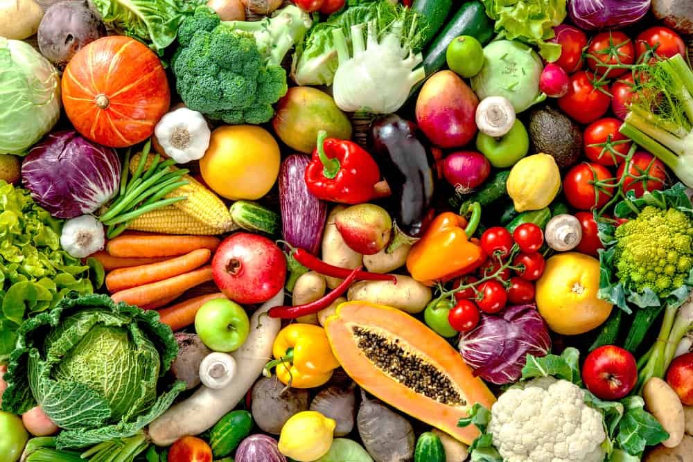 Fresh fruits and vegetables