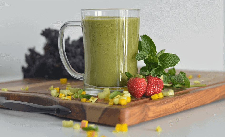 green smoothie for breakfast