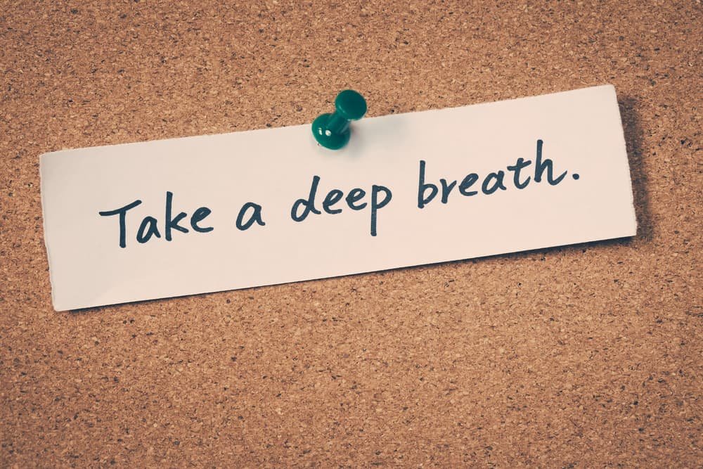 Deep breathing for mindfulness