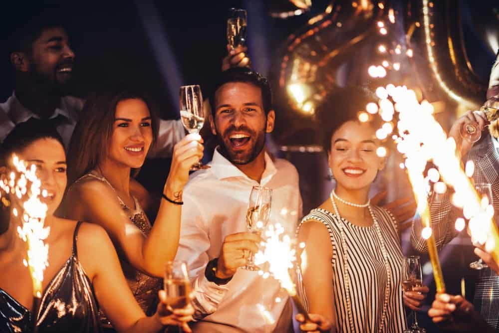 Healthy drinking at a New Year's party