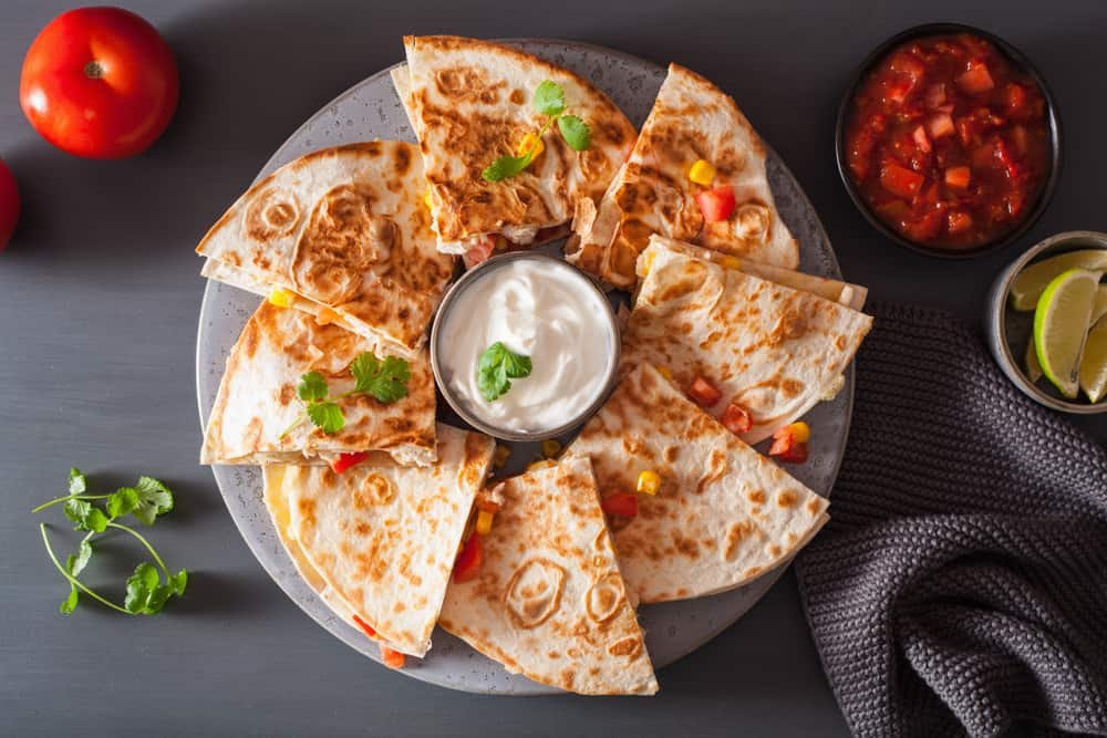 Cheese shell quesadillas