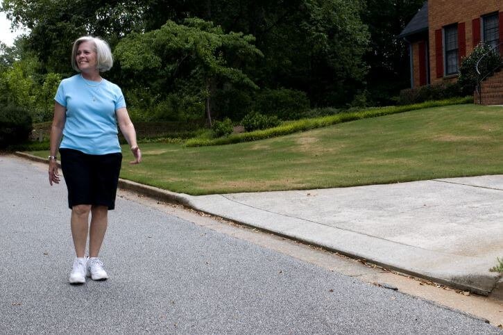 woman walking menopause